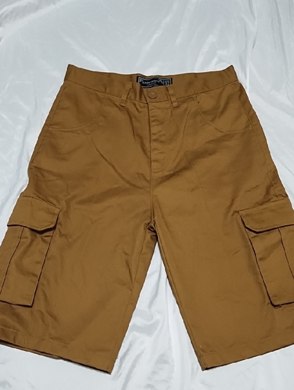 Jean Station British Tan Cargo Shorts Sz 32